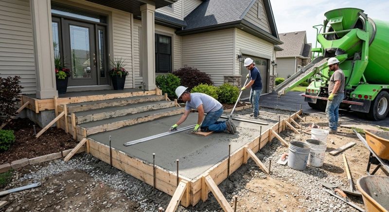 Concrete Porch Construction in Sacramento, CA